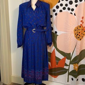Vintage collared maxi dress size 8